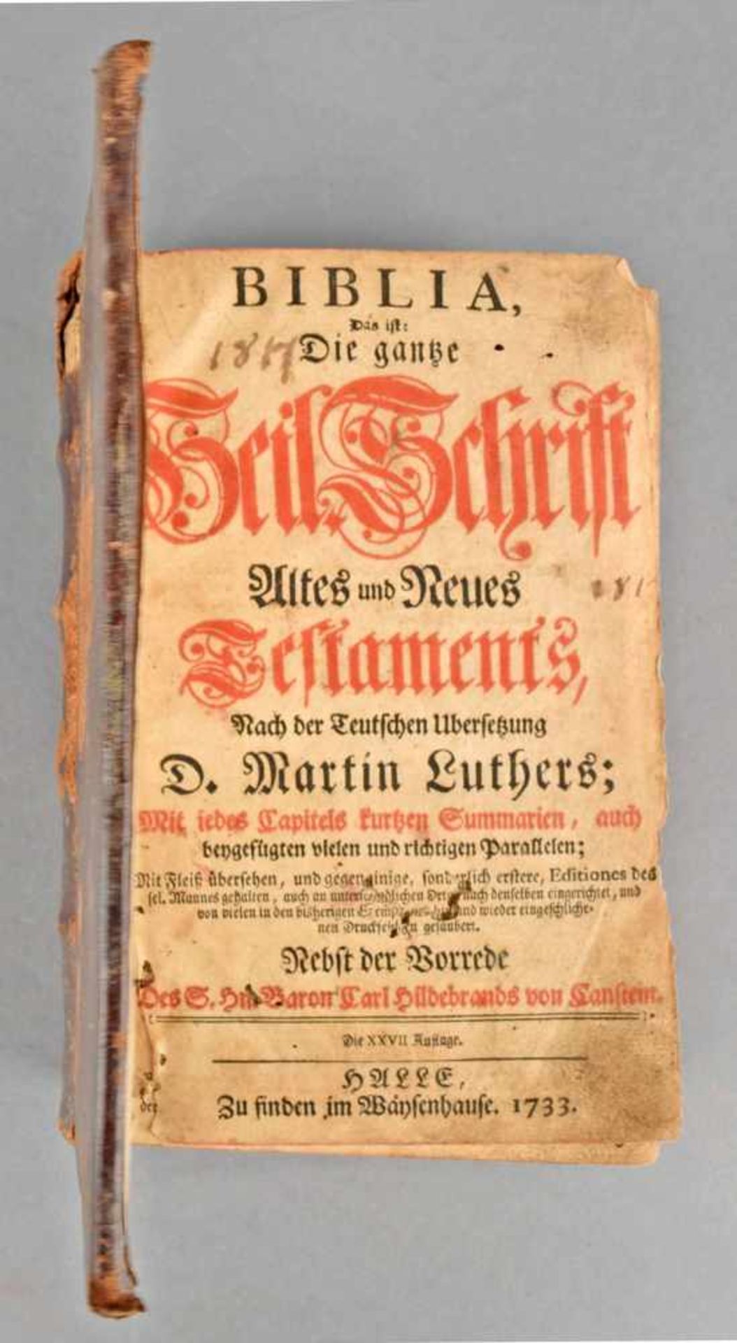 "Die Heilige Schrift" 1733 "Biblia, das ist die gantze Heil. Schrift Altes und Neues Testaments, - Bild 2 aus 4