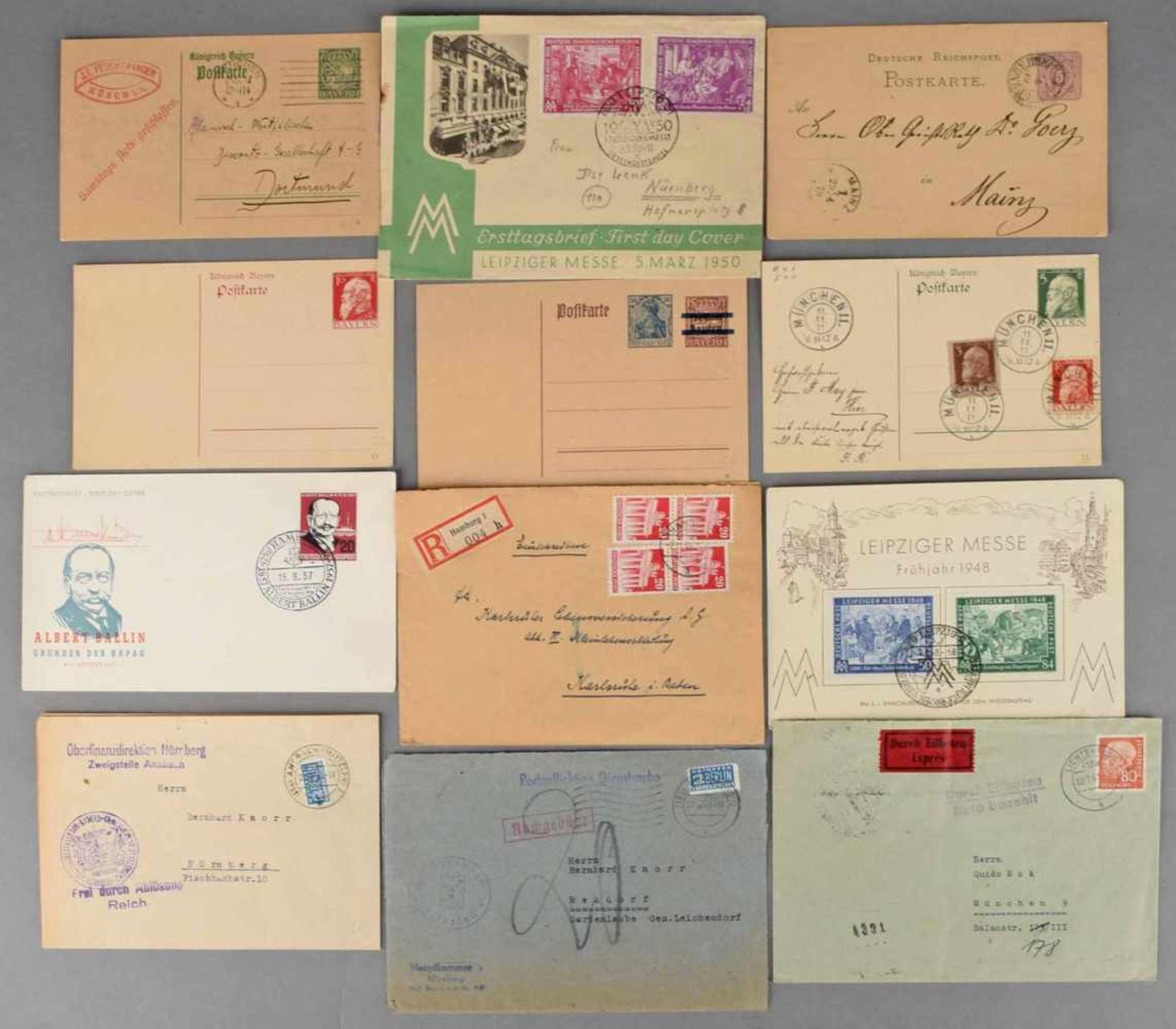 Konvolut Briefe, Karten und Ganzsachen insg. über 70 Stück, postfrisch und gestempelt, - Image 3 of 3