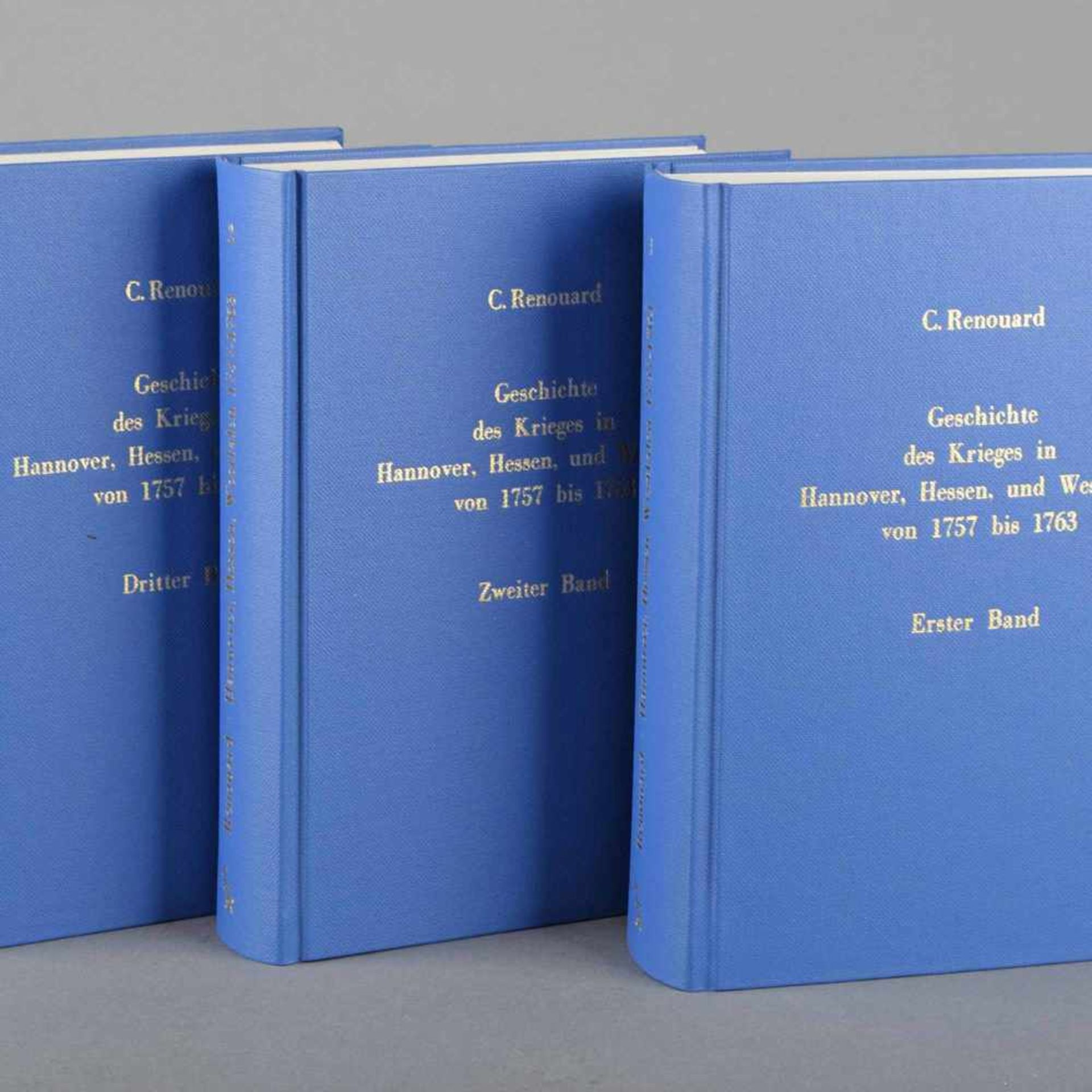 Kriegsgeschichte Hannover, Hessen und Westfalen insg. 3 Bände nach der Ausgabe aus dem Jahr 1863 von