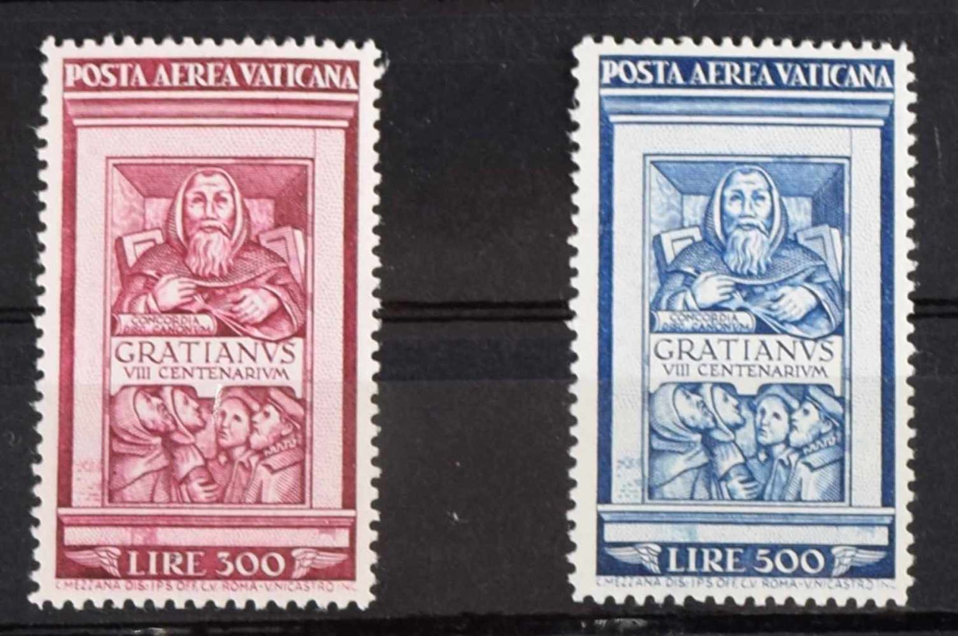 Konvolut Briefmarken Vatikan und England postfrisch sauber, 1 x Vatikan, Flugpostausgabe 20. - Bild 2 aus 3