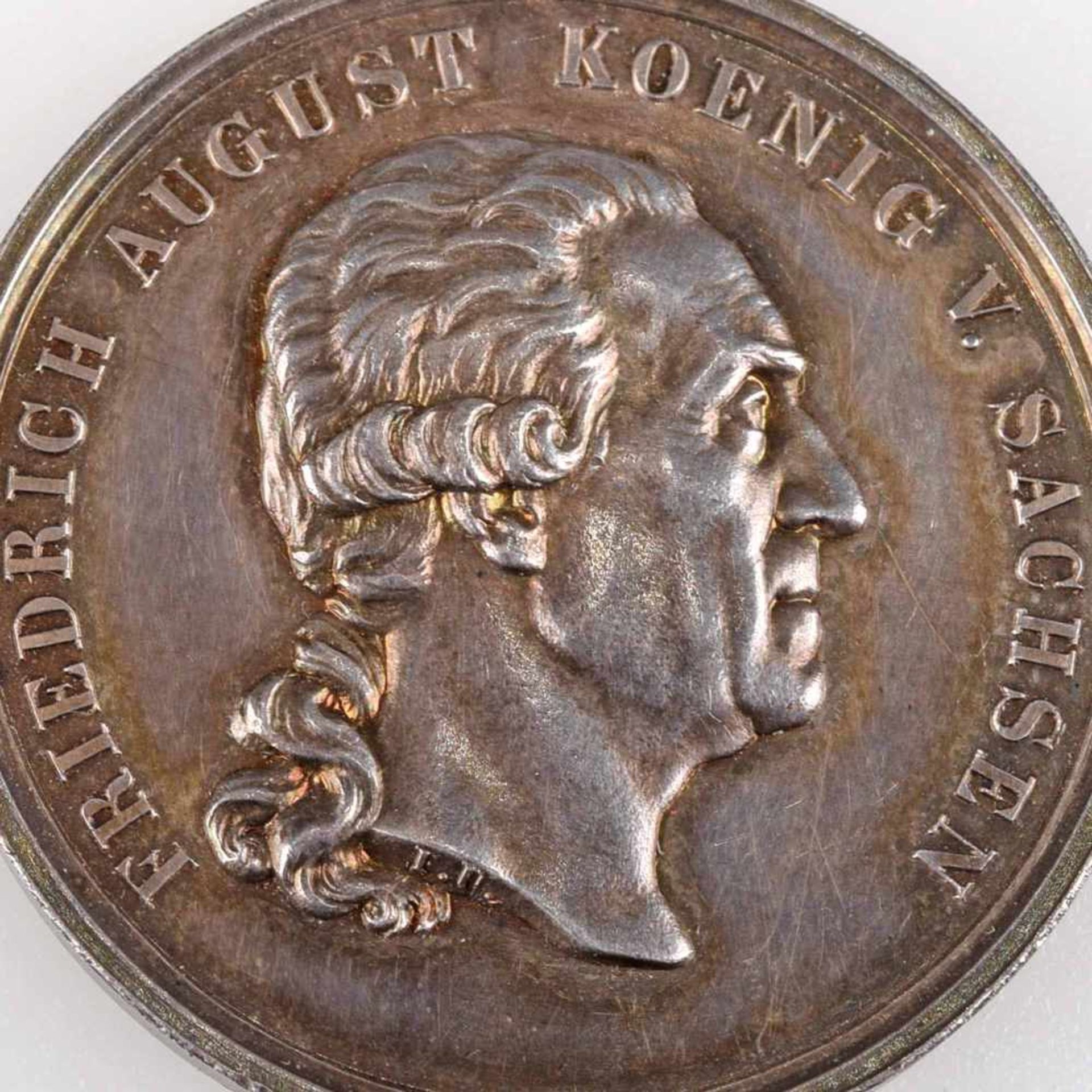 Medaille des Militär-St.Heinrichs-Ordens Sachsen Stufe Silber, av. Friedrich August Koenig von