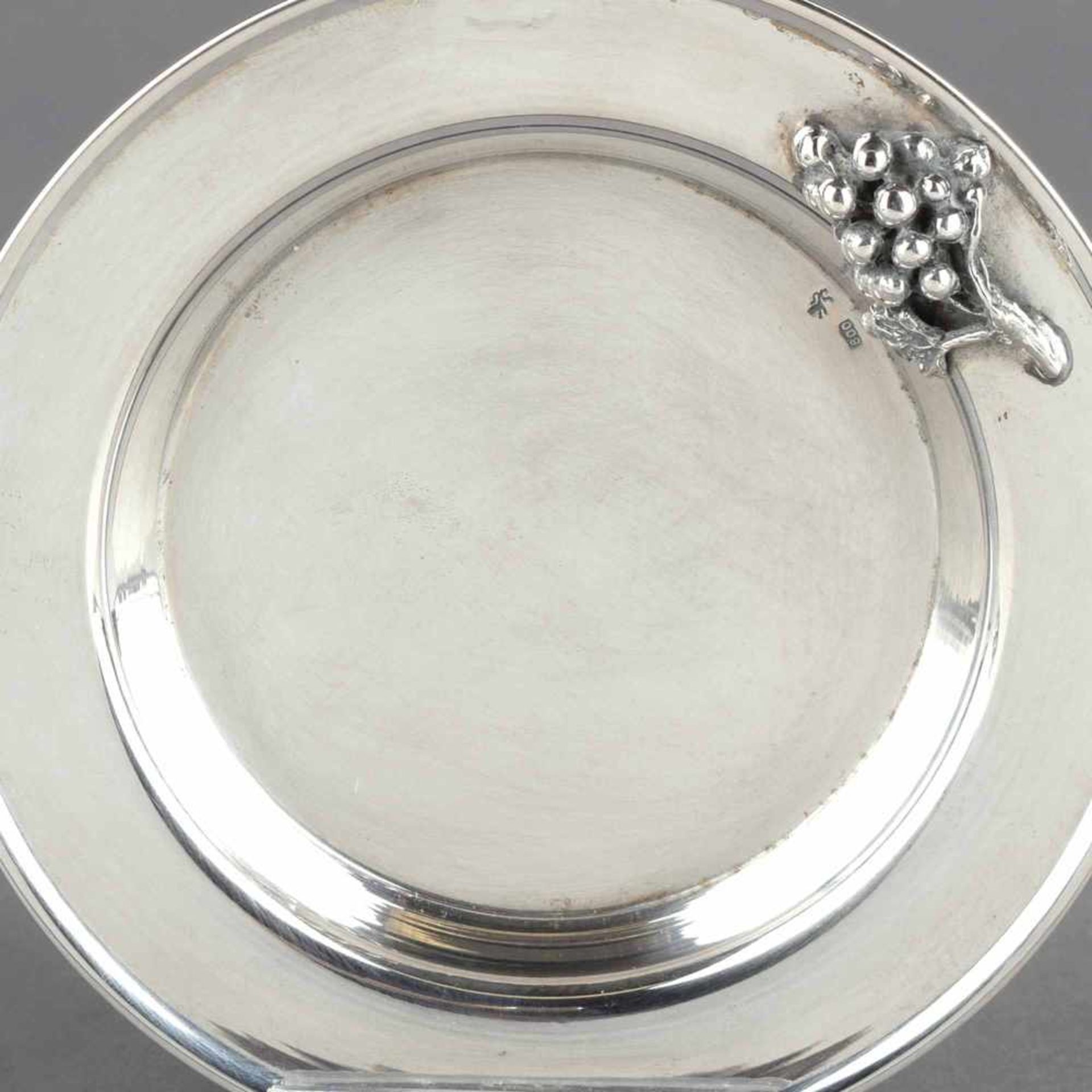Flaschenuntersetzer Silber 800, Hersteller: Gebrüder Deyhle, Schwäbisch Gmünd, schlichte