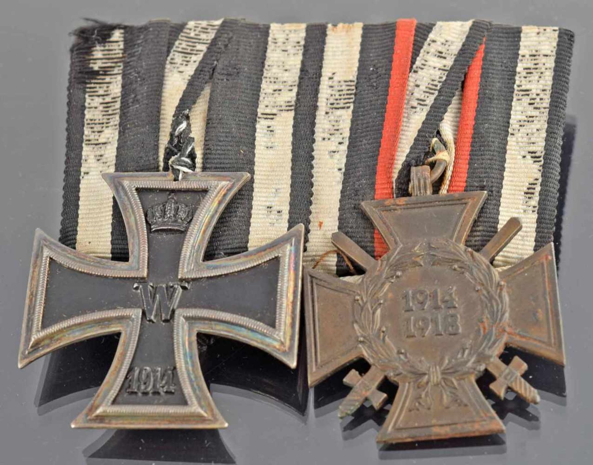 Ordensspange Teilnehmer I. WK zweiteilig: 1 x Eisernes Kreuz II. Klasse sowie 1 x - Bild 2 aus 4