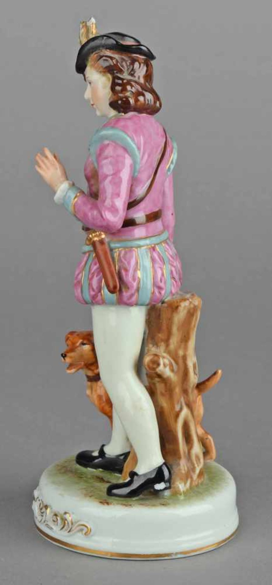 Jäger-Figurine Bodenmarke in Rot "Marurjama Made in Occupied Japan", Dame im stilisierten - Bild 3 aus 4