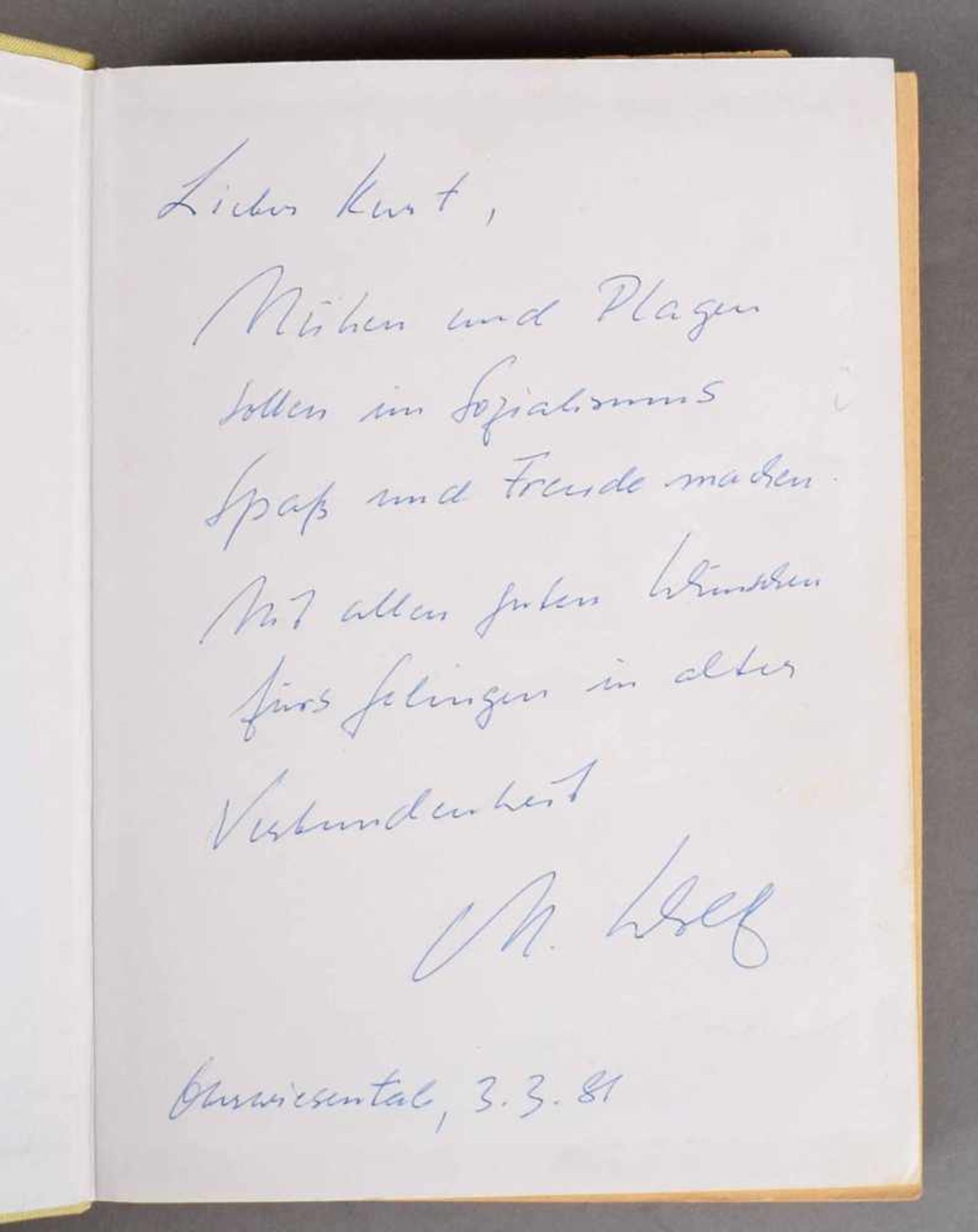 Autograph Markus Wolf Böhme "Rat für jeden Gartentag", Leipzig/Radebeul: Neumann, 1980, - Bild 3 aus 4