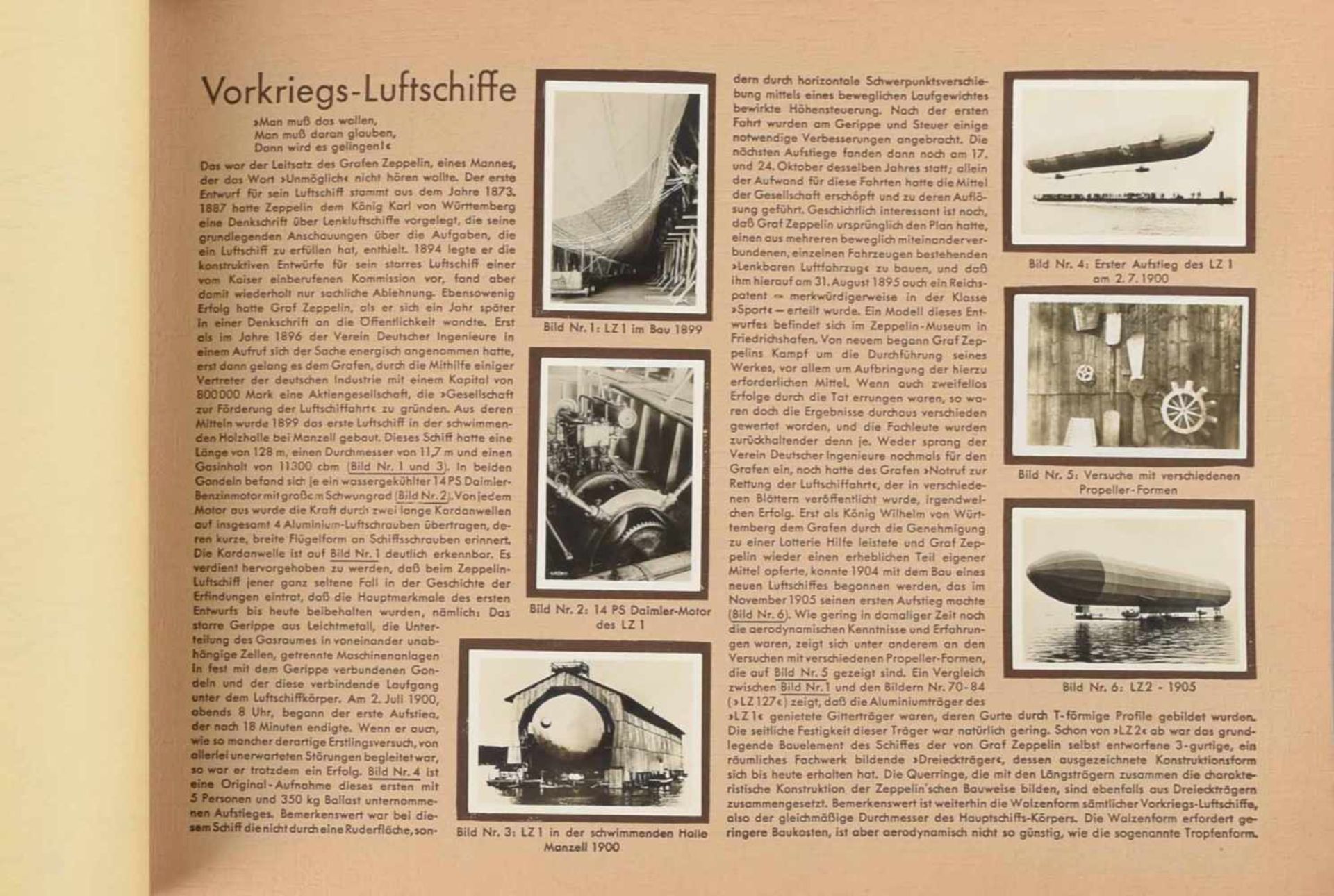 "Zeppelin Weltfahrten" Sammelbilderalbum, vom ersten Luftschiff 1899 bis zu den Fahrten des LZ 127 - Bild 3 aus 3