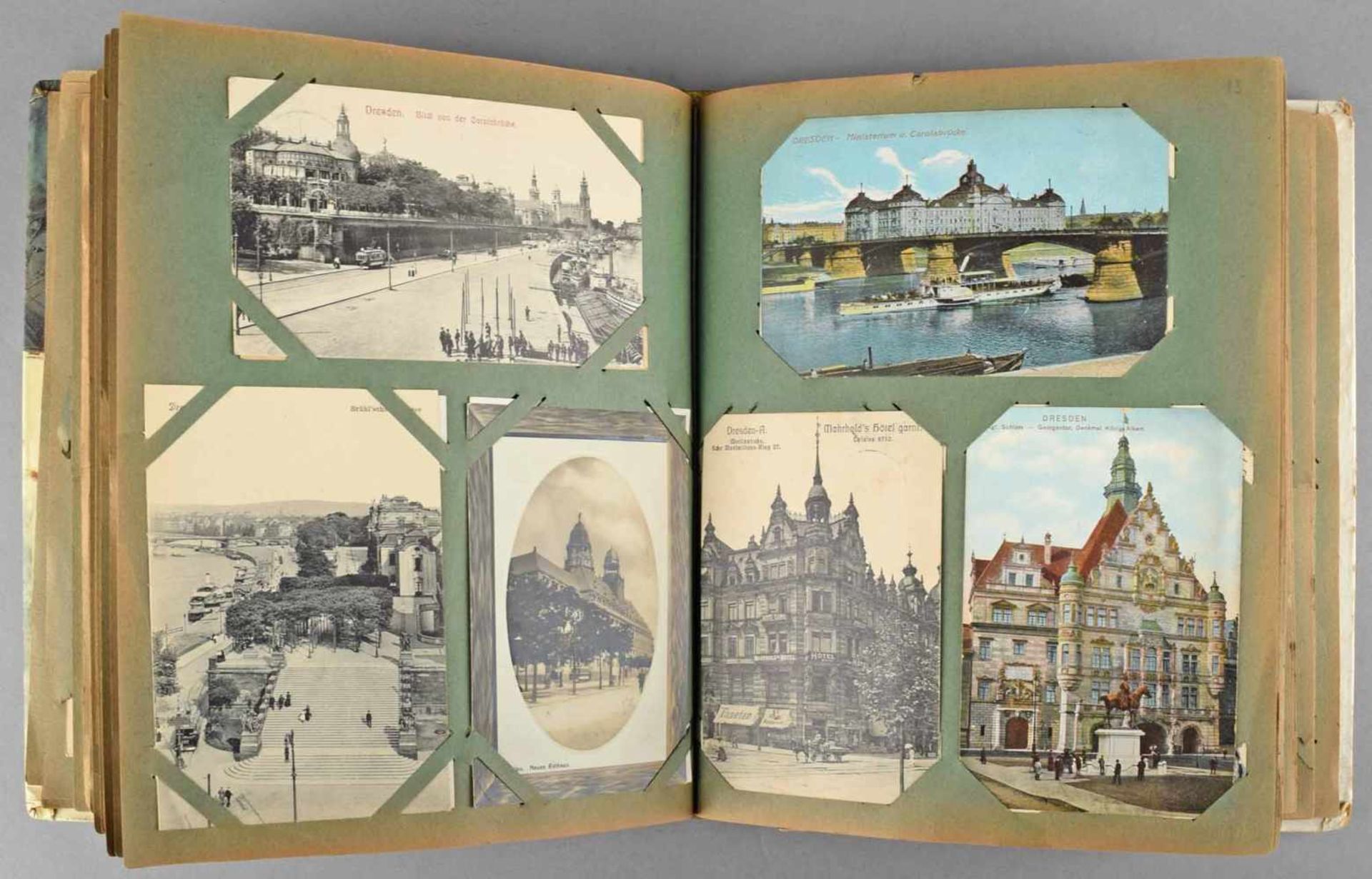 Historisches Postkartenalbum insg. über 170 eingebrachte Postkarten, wohl meist vor 1945, dabei u. - Image 6 of 7