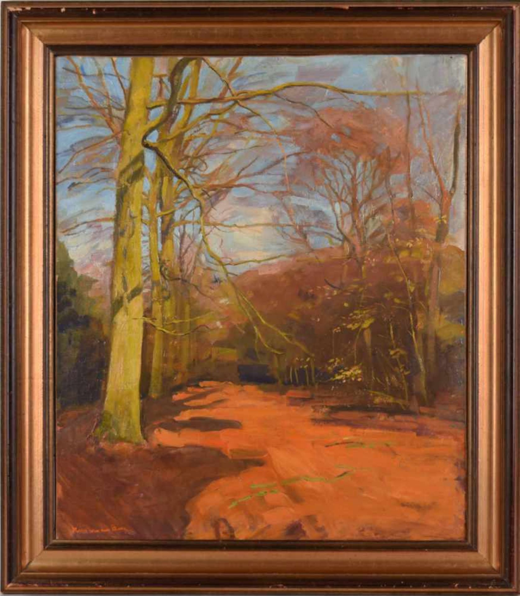 Berg, Kees van den Cornelis (1923 Tilburg - ) Öl/Lwd., impressionistischer Herbstwald, links unten - Bild 3 aus 4