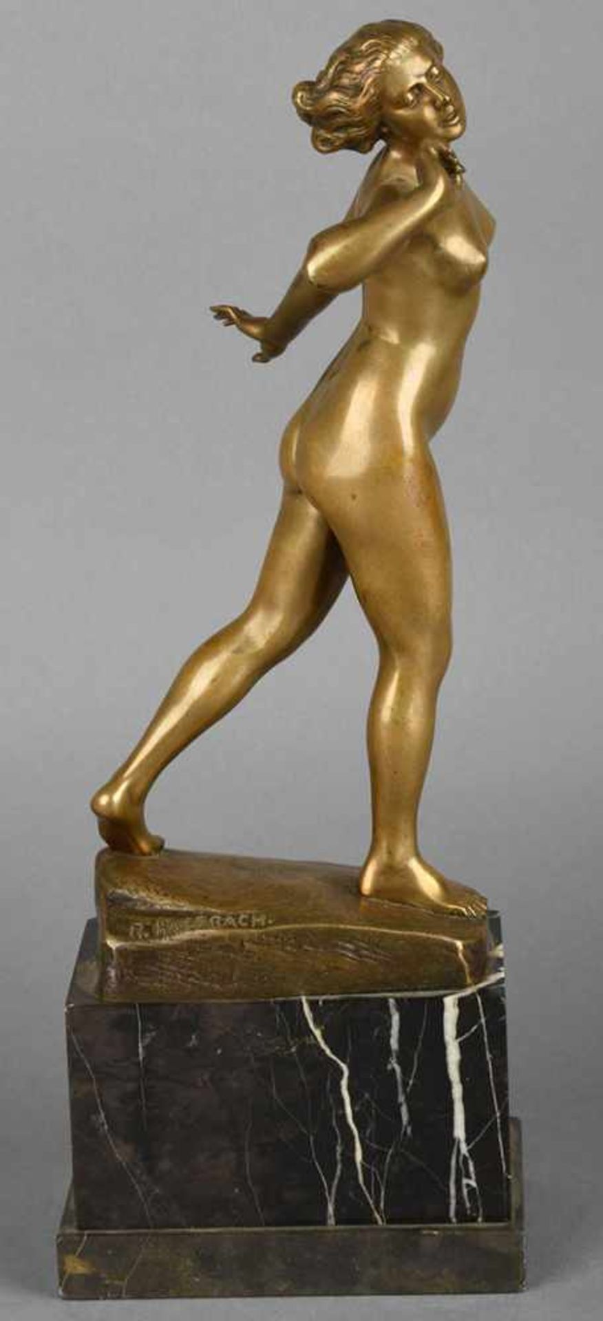 Kaesbach, Rudolph (1873 Mönchengladbach - 1955 Berlin) Bronze, stehender Frauenakt, - Bild 5 aus 6