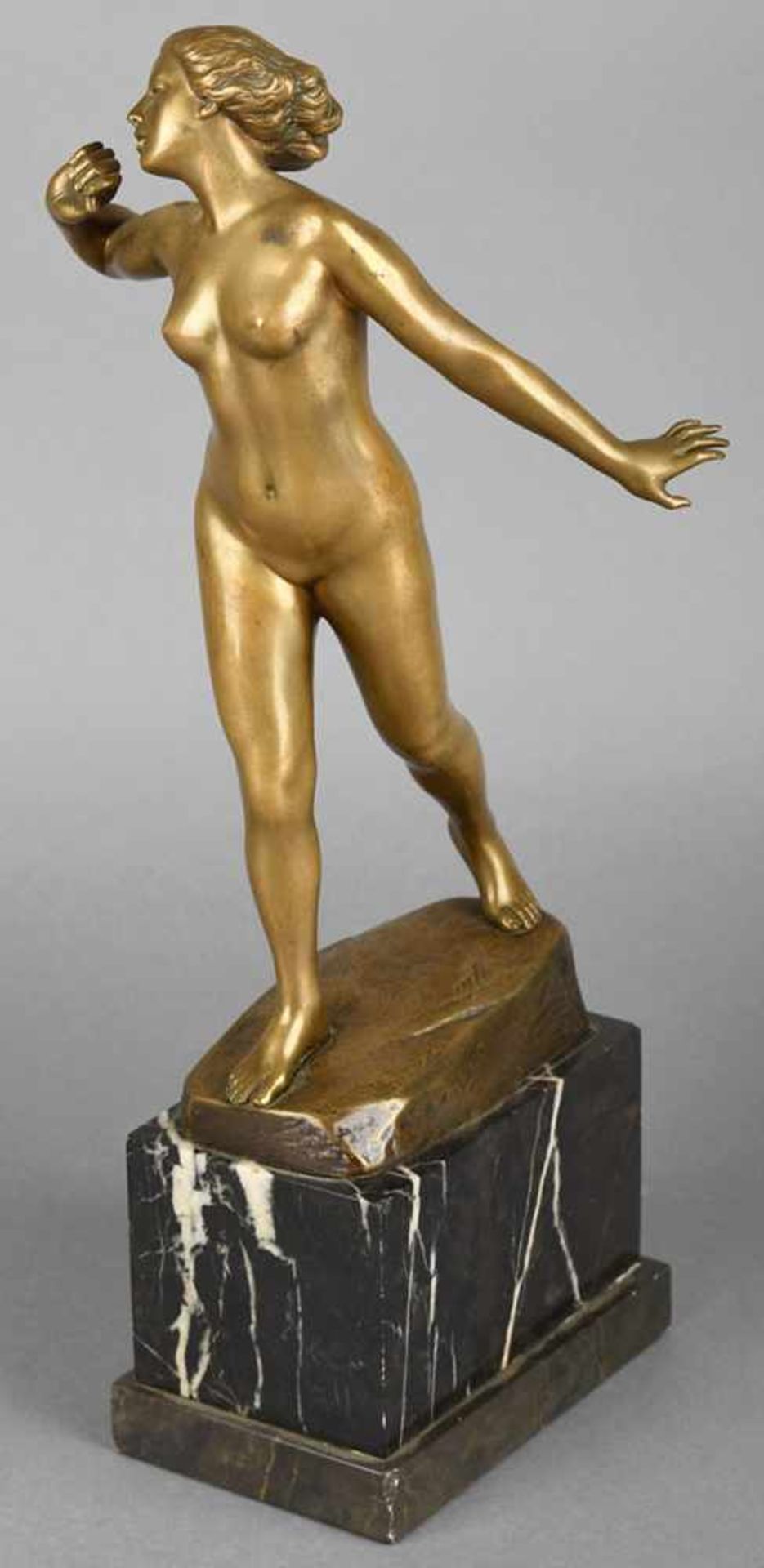 Kaesbach, Rudolph (1873 Mönchengladbach - 1955 Berlin) Bronze, stehender Frauenakt, - Bild 2 aus 6