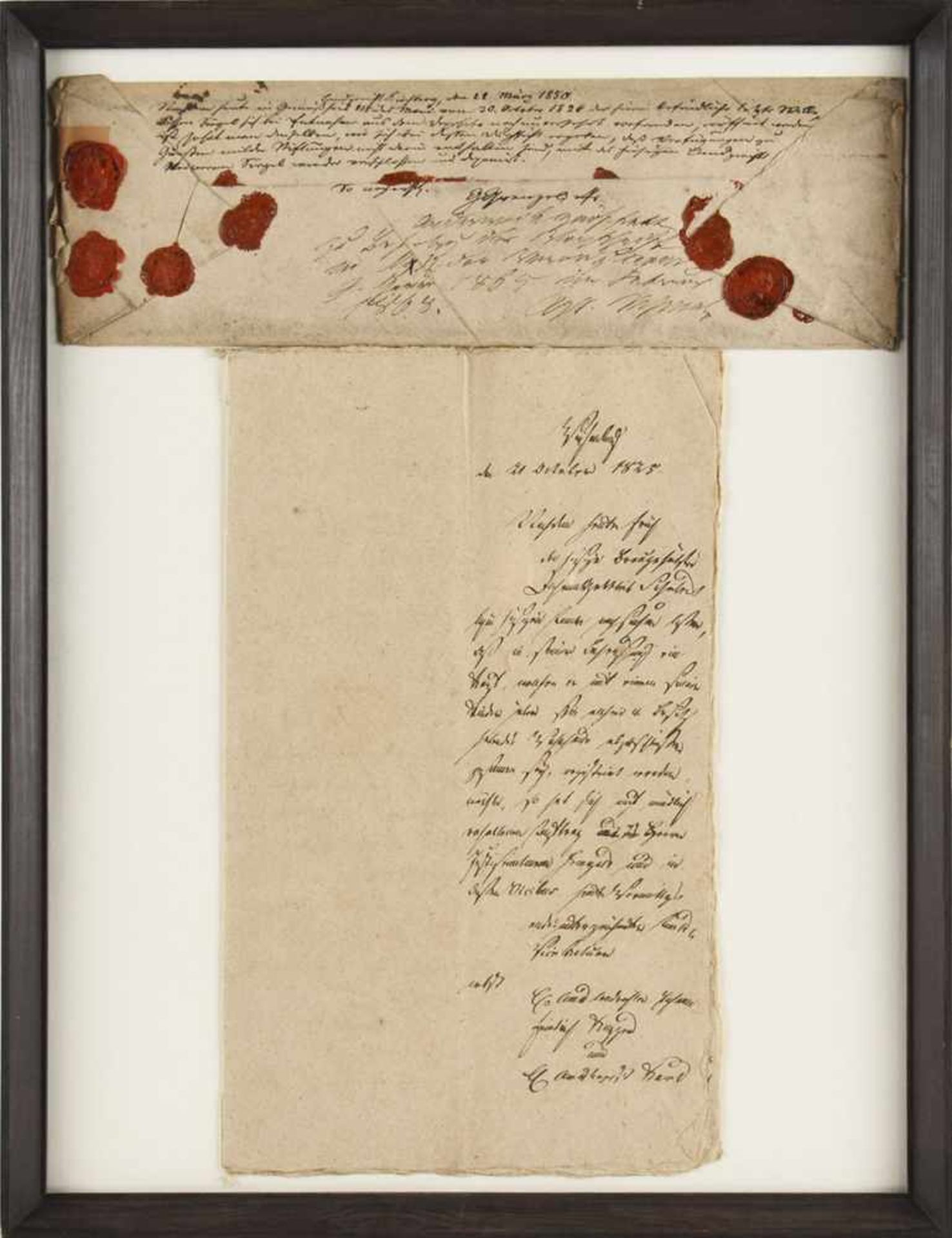 Konvolut historischer Schriftverkehr vor allem amtliche Schreiben und Bescheinigungen aus den 1830er - Bild 3 aus 3