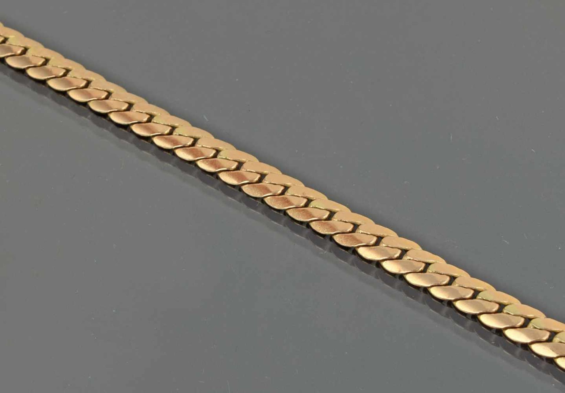 Armband RG 585, Flachpanzerkette in stabiler Ausführung, Karabinerschließe, B ca. 5 mm, Strang-L ca. - Image 3 of 3