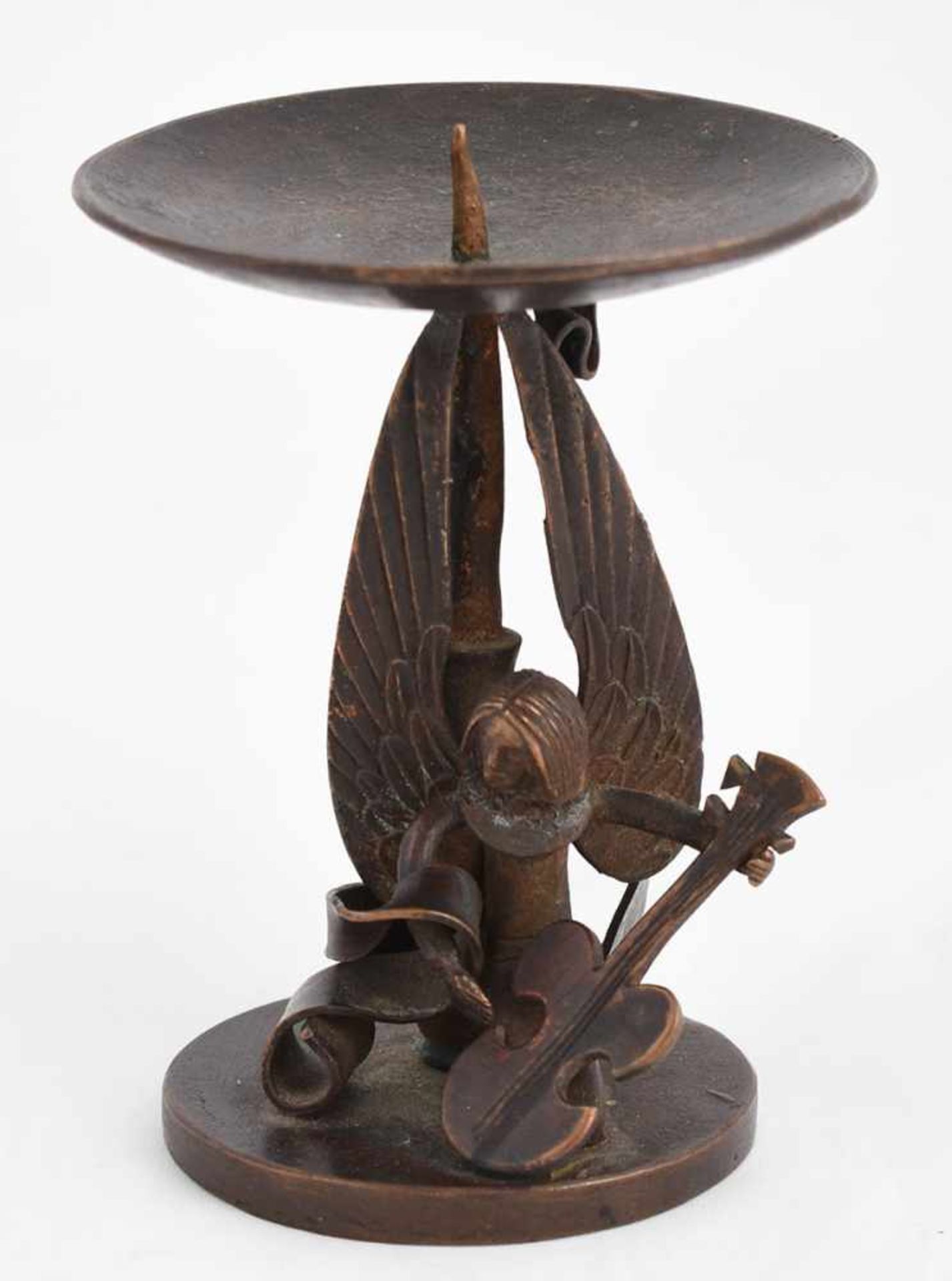 Figürlicher Art déco-Leuchter Herbert Zeitner (1900 Coburg - 1988 Lüneburg), wohl Bronze, auf - Bild 2 aus 2