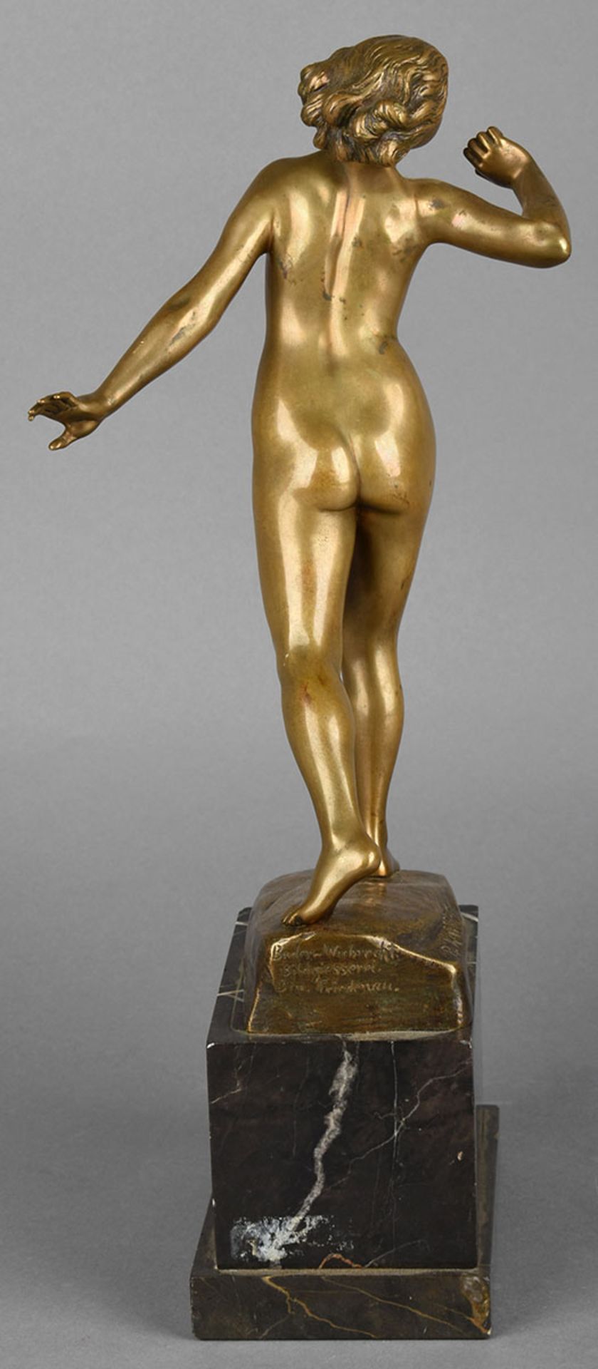 Kaesbach, Rudolph (1873 Mönchengladbach - 1955 Berlin) Bronze, stehender Frauenakt, - Bild 4 aus 6