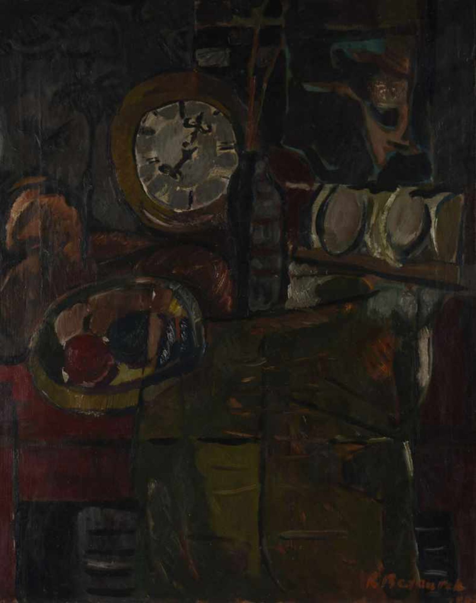 Bednarek, Ryszard (1937 - ) Öl/Lwd., Stillleben, rechts unten signiert und undeutlich datiert, - Bild 2 aus 4