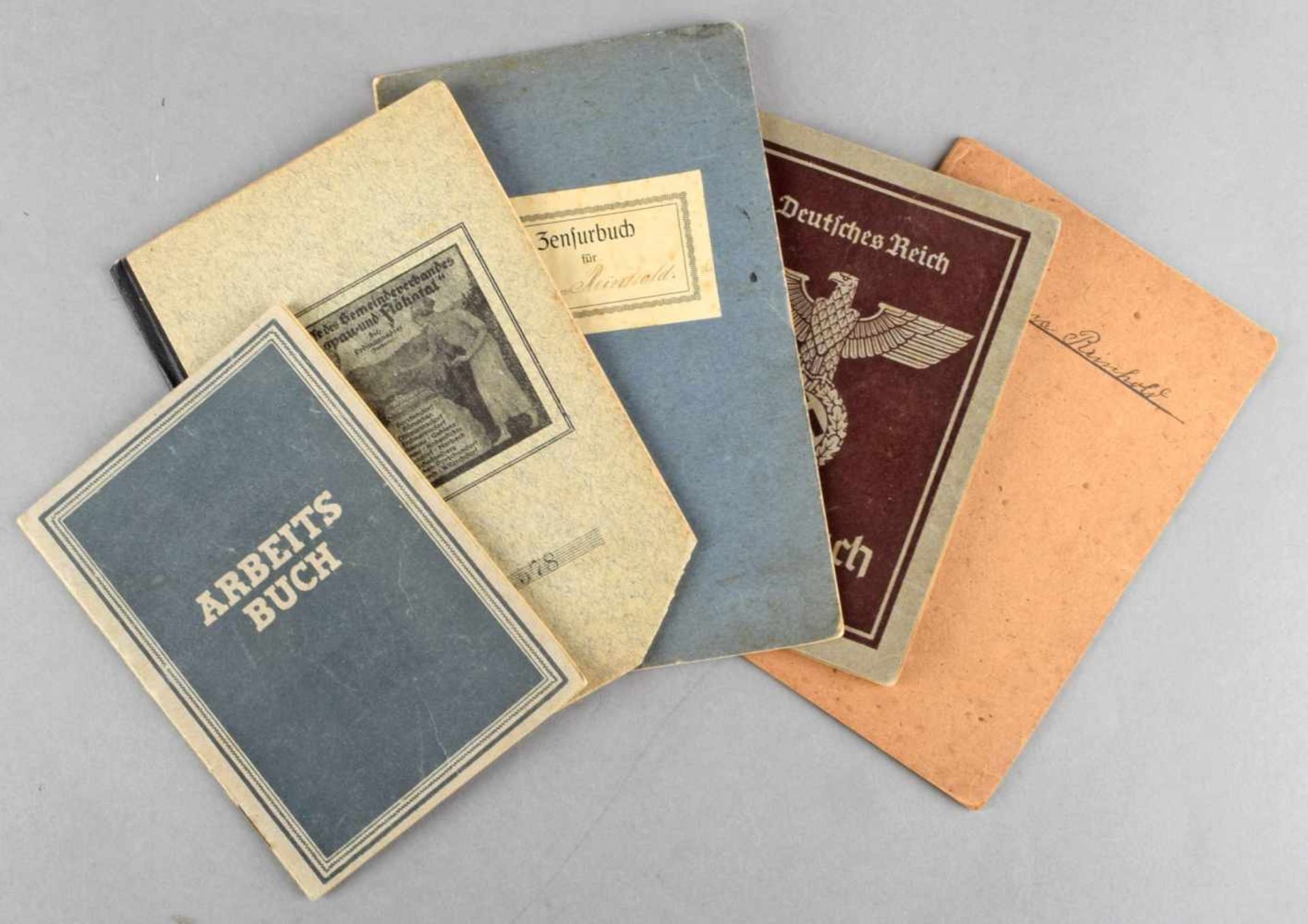 Unterlagen Kaiserreich / III. Reich / DDR insg. 5 Stück, 1 x Arbeitsbuch Chemnitz III. Reich, 1 x - Bild 2 aus 2