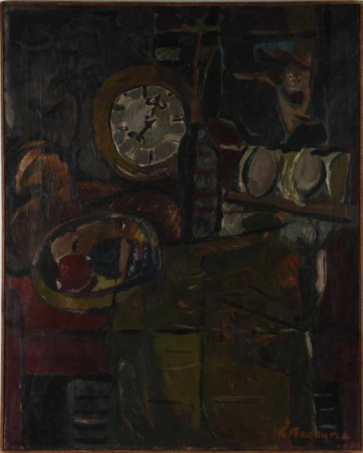 Bednarek, Ryszard (1937 - ) Öl/Lwd., Stillleben, rechts unten signiert und undeutlich datiert, - Bild 3 aus 4