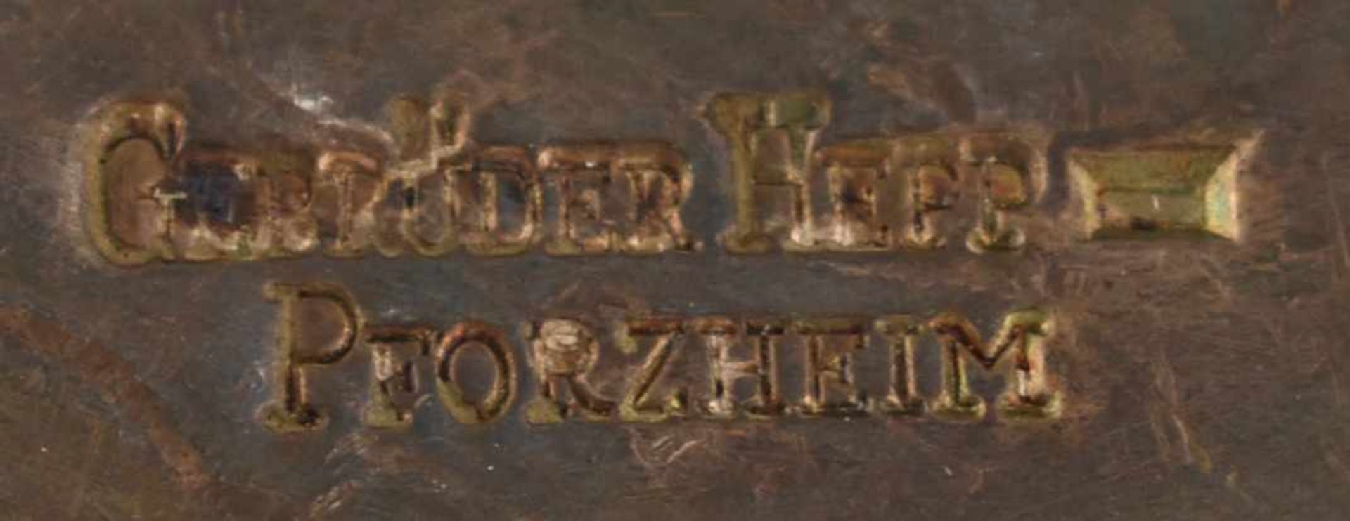 Henkelbecher und Fußschale Gebr. Hepp, Pforzheim, Metall versilbert, Becher in konischer Form mit - Bild 3 aus 4