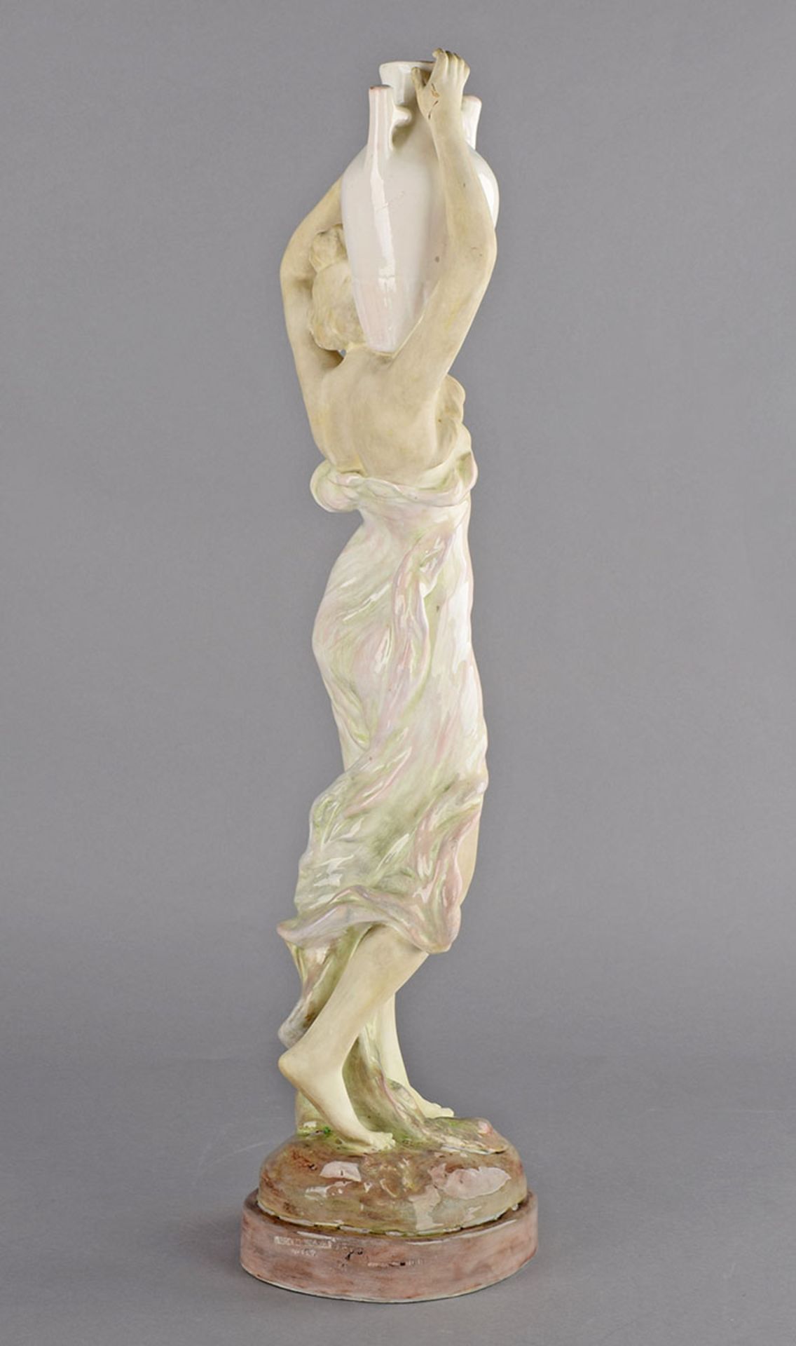 Jugendstil-Aktfigur Hersteller: Friedrich Goldscheider, Wien (Pressmarke), Entwurf: A. Bertrand, - Image 5 of 5