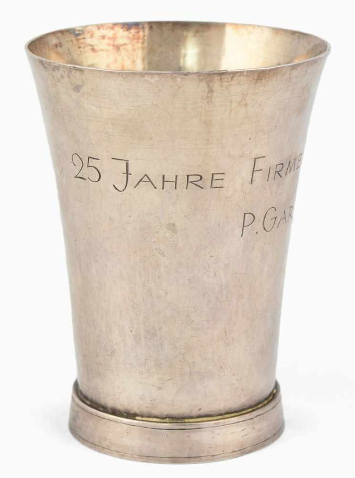 Becher Herbert Zeitner (1900 Coburg - 1988 Lüneburg), Silber 925, schwere Ausführung, über leicht - Bild 2 aus 2