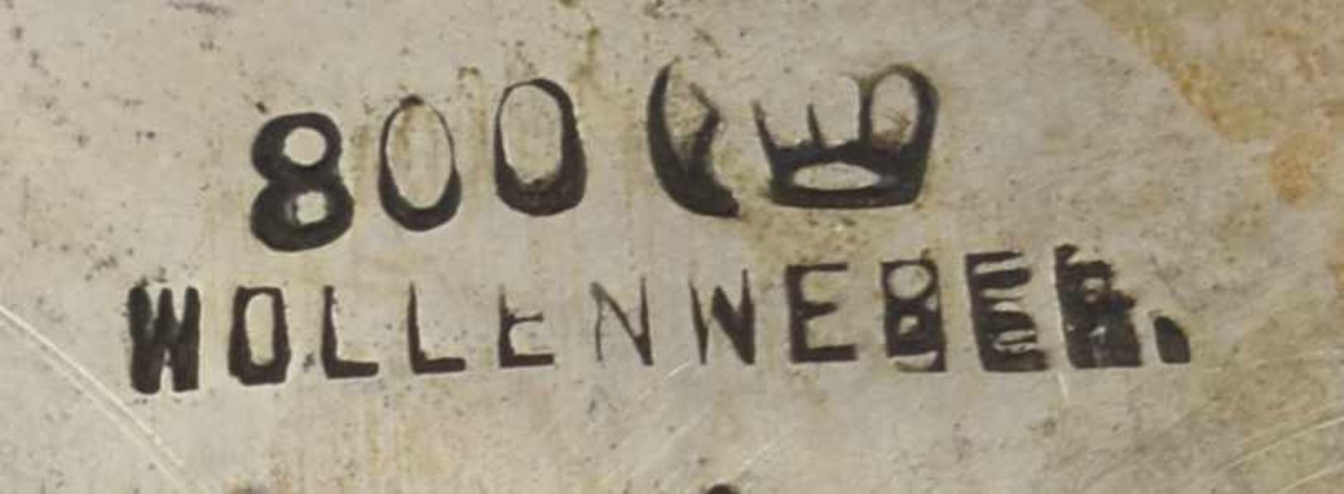 Art déco-Becher Eduard Wollenweber, München, Silber 800, auf 3 Kugelfüßen konische Wandung, graviert - Image 3 of 3
