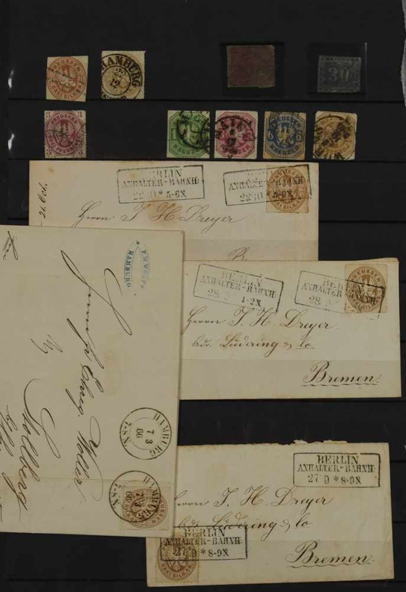 Sammlung Briefmarken Altdeutschland - Preußen gestempelt, von Mi.-Nr.1 (1/2 Sgr. 6 Pf rotorange, - Bild 3 aus 3