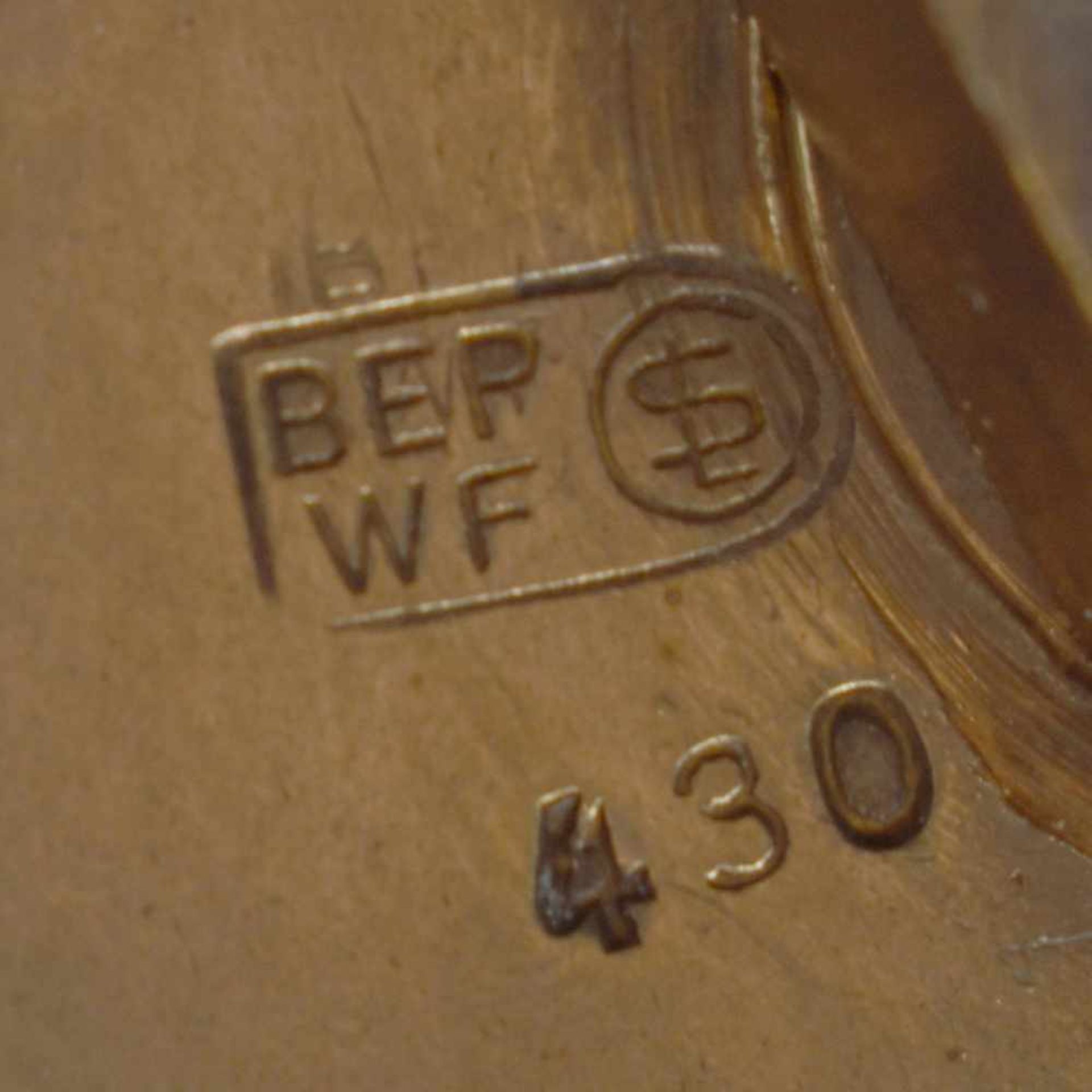 Art déco-Tischleuchter Berliner Electro-Plated-Waren-Fabrik, Metall versilbert, einflammig, - Bild 3 aus 3