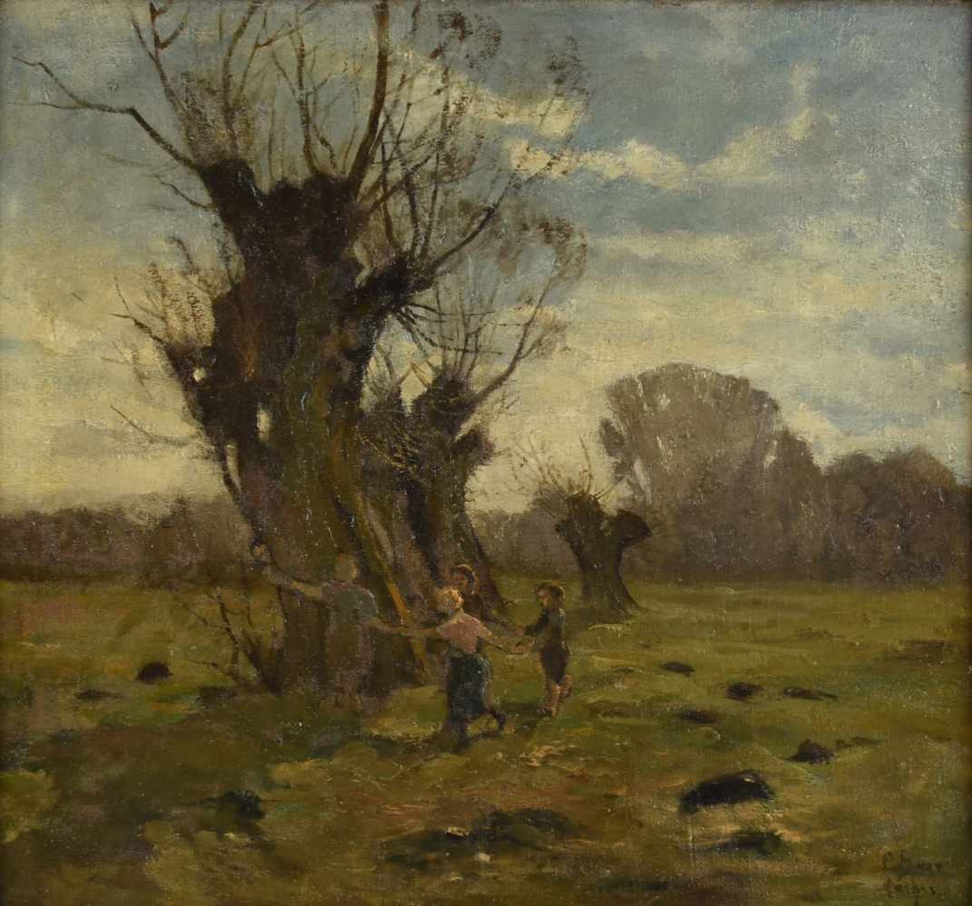 Mathes Baer, Carola von (1857 Ried im Innkreis - 1940 München) Öl/Lwd., Herbstlandschaft mit - Bild 2 aus 2