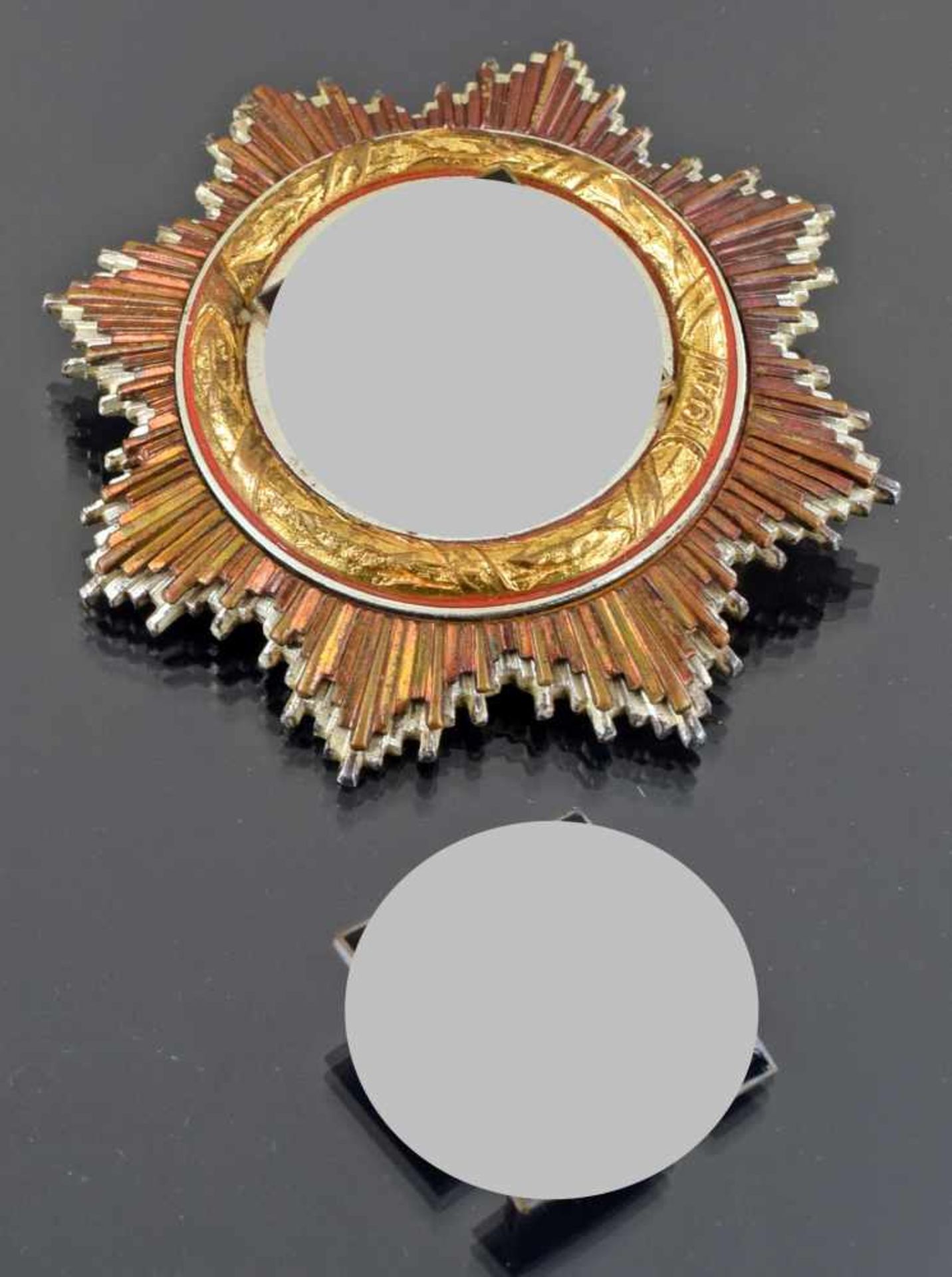 Auszeichnung III. Reich Deutsches Kreuz in Gold, Swastika ausgetauscht (alte beschädigte anbei), - Bild 2 aus 2