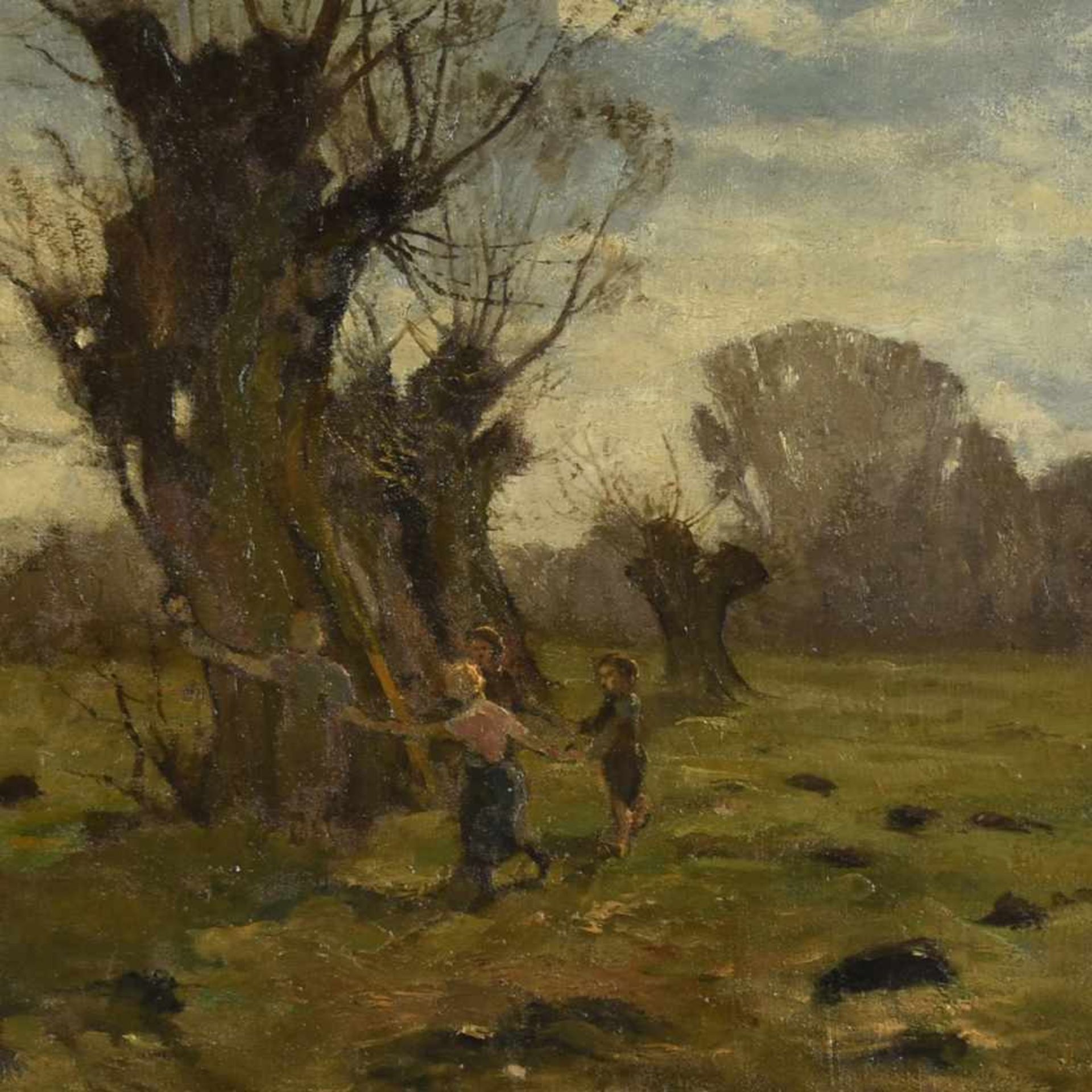 Mathes Baer, Carola von (1857 Ried im Innkreis - 1940 München) Öl/Lwd., Herbstlandschaft mit