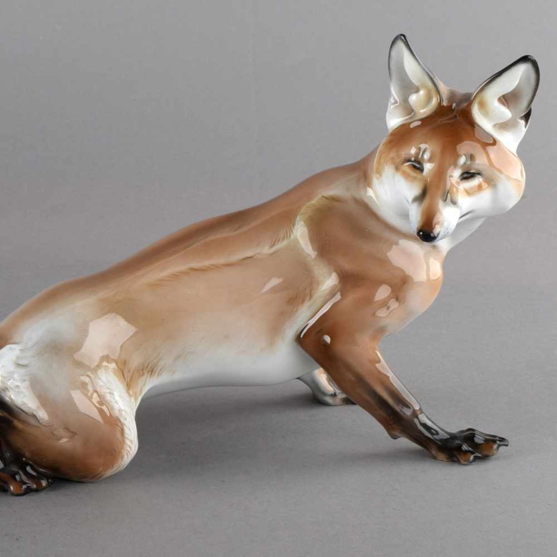 "Schleichender Fuchs" Hersteller: Philipp Rosenthal, Selb (Kunstabteilungsmarke), Modell von Theodor
