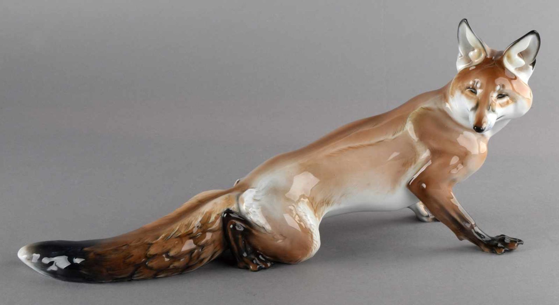 "Schleichender Fuchs" Hersteller: Philipp Rosenthal, Selb (Kunstabteilungsmarke), Modell von Theodor - Bild 2 aus 4