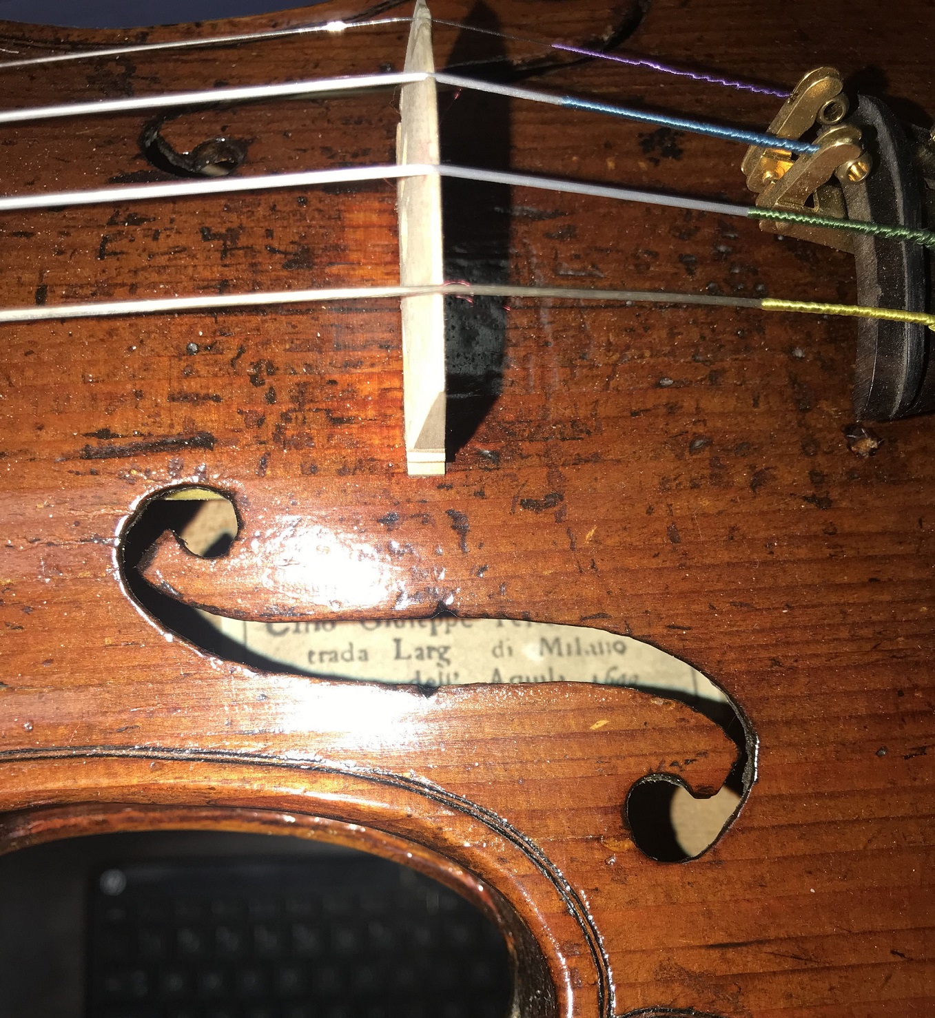 Milanese Violin, Labeled "Carlo Giuseppe Testore" - Image 7 of 10