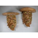 Pair of Gilt Carved Wood Shelves