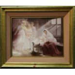 French, Hand-Painted Porcelain Plaque