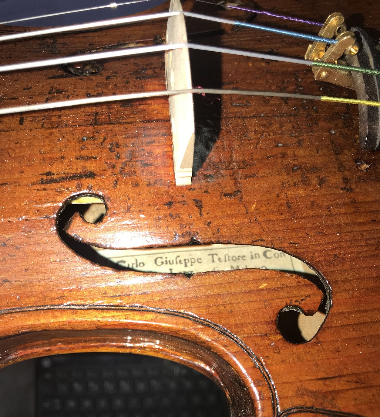 Milanese Violin, Labeled "Carlo Giuseppe Testore" - Image 6 of 10