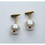 Gold Plated 925 Silver & Pearl Cufflinks