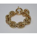 14K Gold Link Italian Bracelet