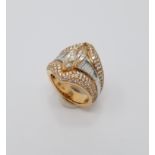 2.5ct Marquise Diamond & 18k Gold Ring