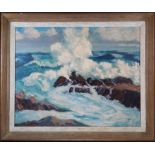 Signed, '64 American School Coastal Seascape