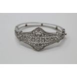 14K WG & Platinum Diamond Victorian Style Bracelet