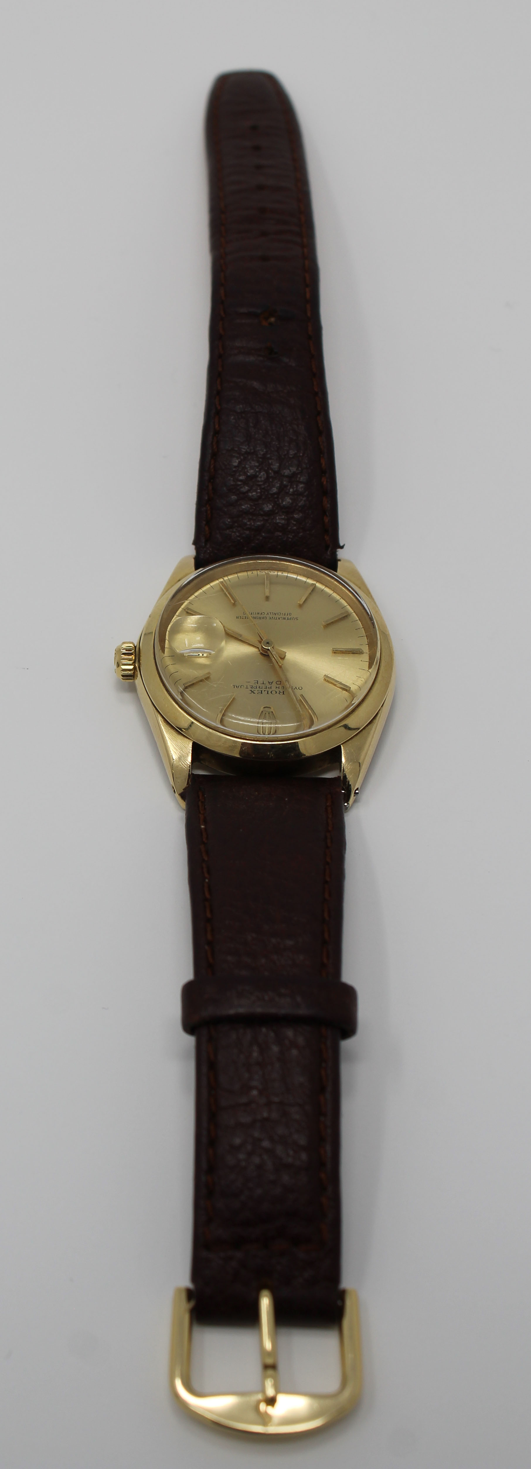 Vintage Rolex Oyster Perpetual 14K Gold Men's Watch - Bild 5 aus 5