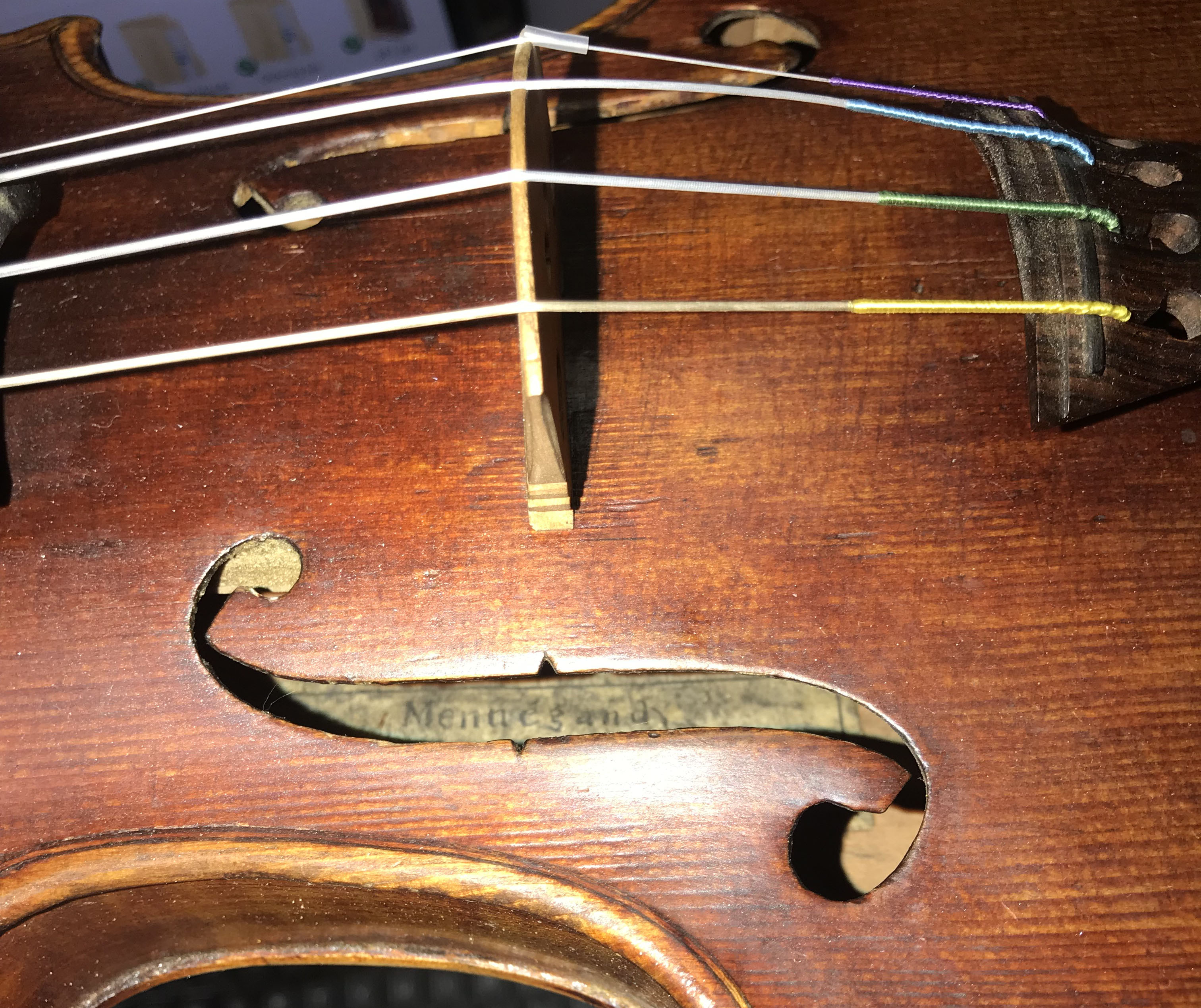 19th C. Mennegand Violin, Paris - Image 5 of 9