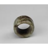 Antique Chinese Carved Jade Thumb/Archers Ring