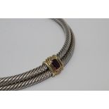 David Yurman Amethyst Cable Choker Necklace