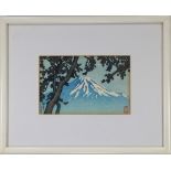 Signed, Japanese Woodblock Print of Mt. Fuji