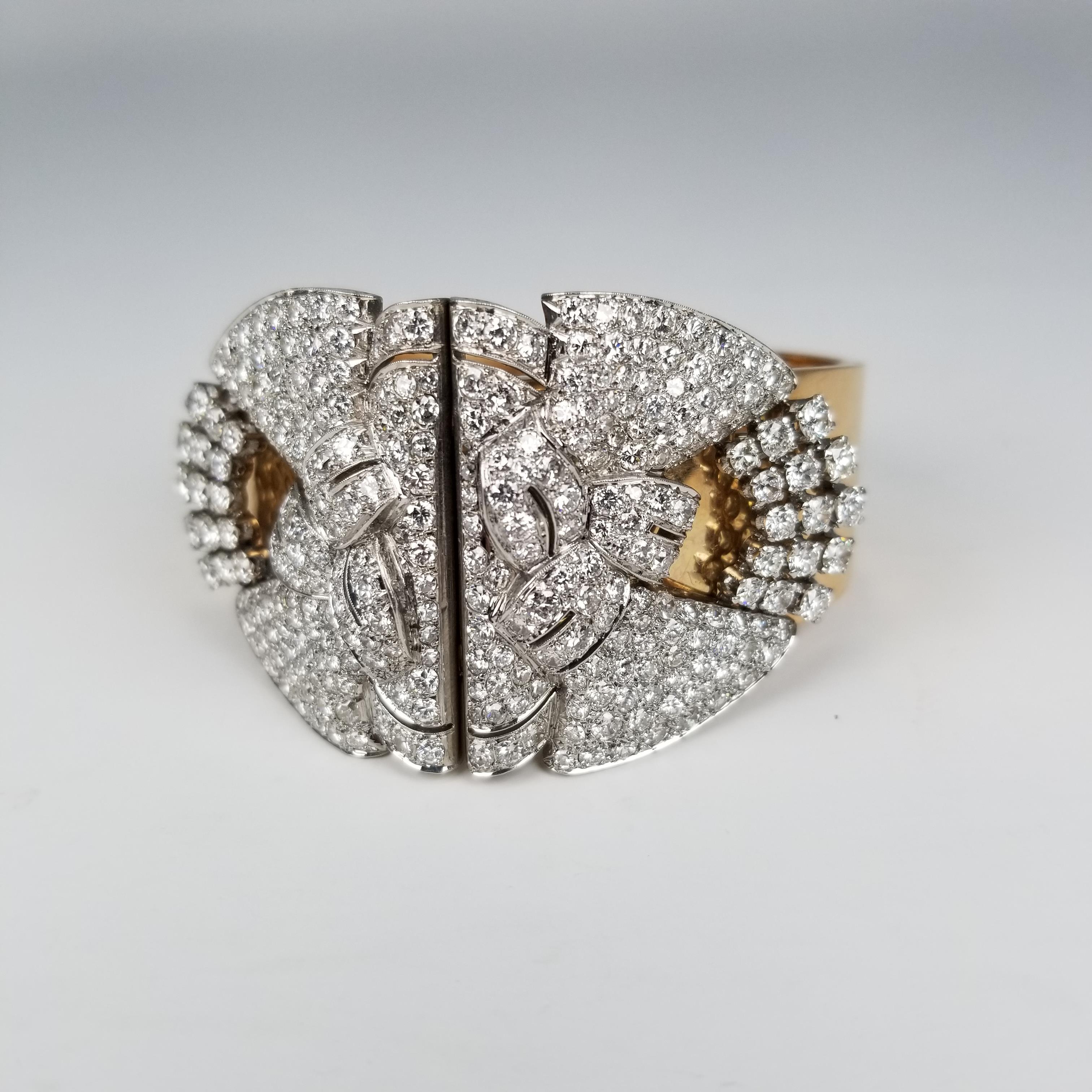 13ct Diamond & Gold Bracelet/Brooch/Pin Set - Image 3 of 10