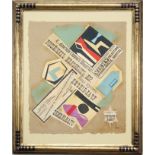 Russian School, Avant-Garde Collage. Signed