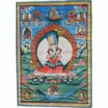 Antique Figural Nepalese Thangka