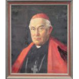 Framed 19th C. Portrait of a Cardinal